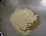 A picture of step 3 of Besan Mawa Ladoo.