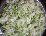 A picture of step 1 of Lemon Fry Cabbage.
