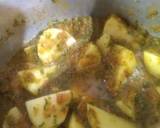 Bhindi potato vegetable in green masala recipe step 2 photo