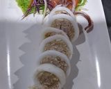 รูปขั้นตอนการทำที่ 8 ของ ปลาหมึกยัดไส้ไก่สับราดซอสมะขาม