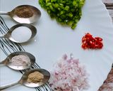 A picture of step 1 of Dahi Ke Sholey.