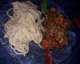 Foto del paso 3 de la receta: Revuelto de carne con fideos a la salsa blanca!!