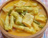 Foto langkah ke 6 dari resep Gulai Nangka Muda, Ceker & kacang panjang.