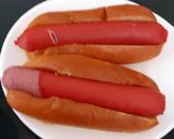 A picture of step 3 of My Filling Hot Dogs with Onion and Brioche Bun.