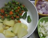 A picture of step 1 of Fried Mixed Veg Balls.