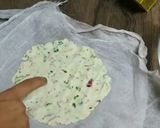A picture of step 3 of Akki roti.