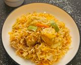 صورة لخطوة 10 من وصفة الأرز المكرمل بالخضار والدجاج