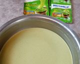 Foto langkah ke 5 dari resep Puding Kukus Matcha Tabur Kismis.