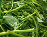 Hình bước làm 1 của món Rau muống xào bơ tỏi