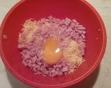Sajtos, sonkás gofri recept fázis 2 fotója