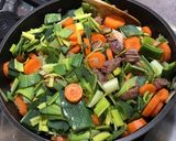 Une image de l'étape 11 de Bœuf aux poireaux, carottes et tomates (au bouillon de butternut).