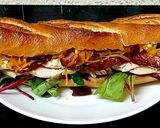A picture of step 5 of My Steamed Chicken, Bacon Cheese and Mayo French Stick 🥰.