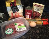 A picture of step 1 of Tuscan meatballs with spaghetti.