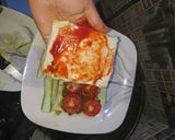 A picture of step 5 of Sandwich at any time...new style you will love to eat.
