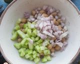 A picture of step 2 of Soupy Chickpea Salad.