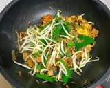 A picture of step 5 of Pad Thai with Shirataki Noodles and Fresh Shrimp.