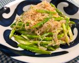 A picture of step 5 of Mayo Asparagus with salty chili fish egg (Mentaiko).
