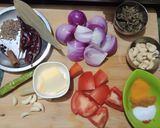 A picture of step 1 of Matar Paneer.