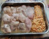 Sült csirkehús mellé töltelék köret recept fázis 2 fotója