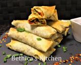 A picture of step 14 of Baked Veggie Spring Rolls with Indian Flavour - Fusion Style.