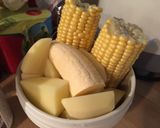 A picture of step 4 of Sancocho de gallina ~ Colombian soup.
