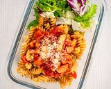 Foto del paso 6 de la receta: Pasta de lentejas rojas con salsa de tomate y cerdo 🍅