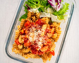 Foto del paso 6 de la receta: Pasta de lentejas rojas con salsa de tomate y cerdo 🍅