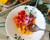 A picture of step 1 of Mango Chatpata Salad (Masala Bundi with Mango salad) 🥗.
