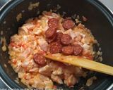 Csicseriborsós-édesburgonyás csirkemellpaprikás kolbásszal recept fázis 3 fotója
