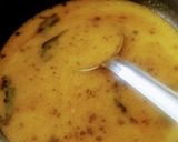 A picture of step 6 of Gujarati fafda with besan chutney.