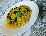 A picture of step 5 of Masala Oats.