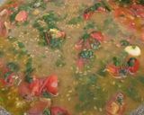 A picture of step 2 of Spaghetti with fresh cooked tomatoes and fresh herbs.