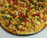 A picture of step 8 of Colorful chicken pizza #4weekchallenge#.