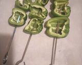A picture of step 1 of Freezing Fire Roasted Green Bell Peppers.