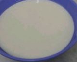 A picture of step 2 of Buttermilk Panna Cotta with Citrus Sauce.