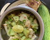 A picture of step 2 of Turnip Cucumber Microgreens Salad.