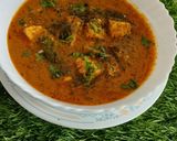 A picture of step 10 of Paneer Capsicum Masala.
