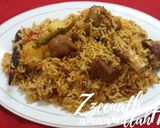 A picture of step 5 of Hyderabadi Mutton Tahari/Hyderabadi Mutton Pulao.