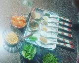 A picture of step 1 of Arachuvitta Rasam.