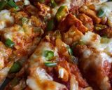 Gambar langkah 9 resipi Chicken chese pizza.