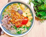 Hình bước làm 4 của món Bún Bò Tái 🍜