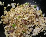 A picture of step 4 of Nutrela soya chunks stuffed bell peppers.