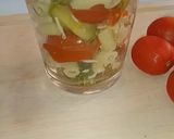 Une image de l'étape 6 de Salade des pâtes aux tomates cerises et courgettes.
