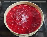 A picture of step 4 of Gluten-Free and Dairy-Free Cheesecake with Strawberry Coulis.