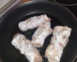 Foto del paso 3 de la receta: Rollitos de Pechuga de Pollo Rellenos de Jamón y Queso con Patatas a la Nata