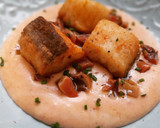 Foto del paso 6 de la receta: Bacalao a la andaluza con cremoso de revolconas y rovellons