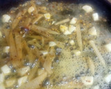 A picture of step 10 of Sarson ka saag with Makai ki roti.