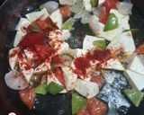 A picture of step 5 of Kadai Paneer Masala.