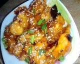 A picture of step 5 of Crispy honey chicken chili.