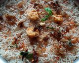 A picture of step 11 of Prawn Dum Biryani.